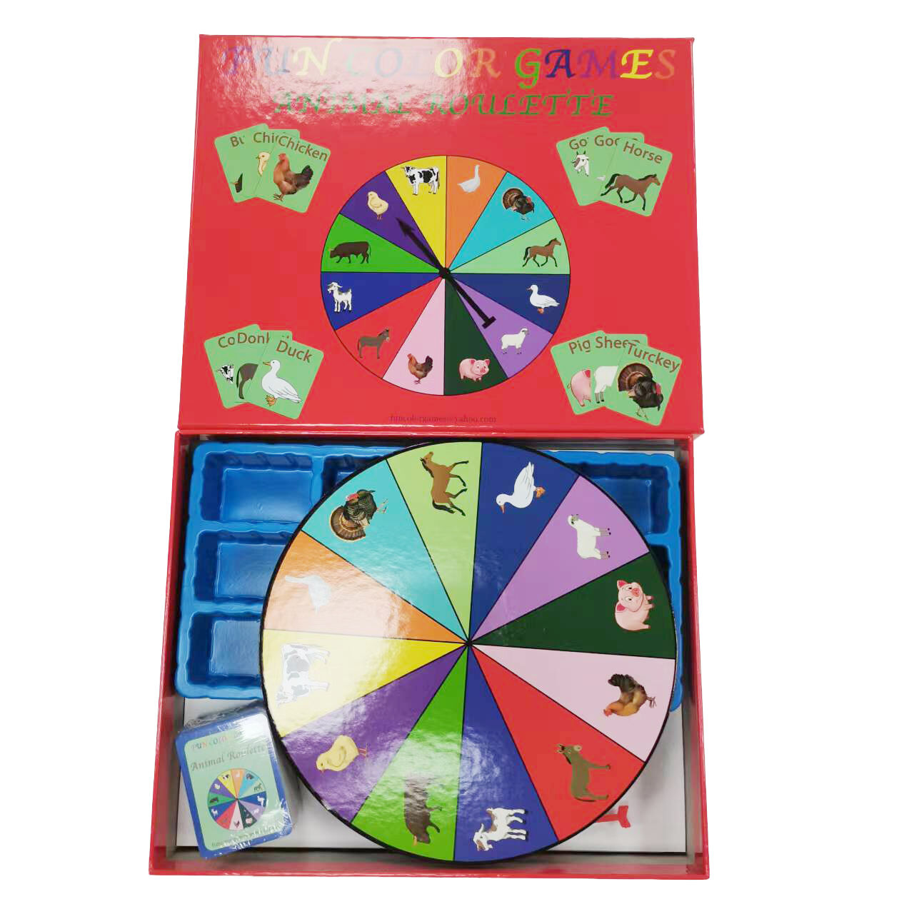 OEM Custom FUN COLOR GAMES Animal Roulette Learning Cards for Kids Wholesale Educational Game Manufacturer