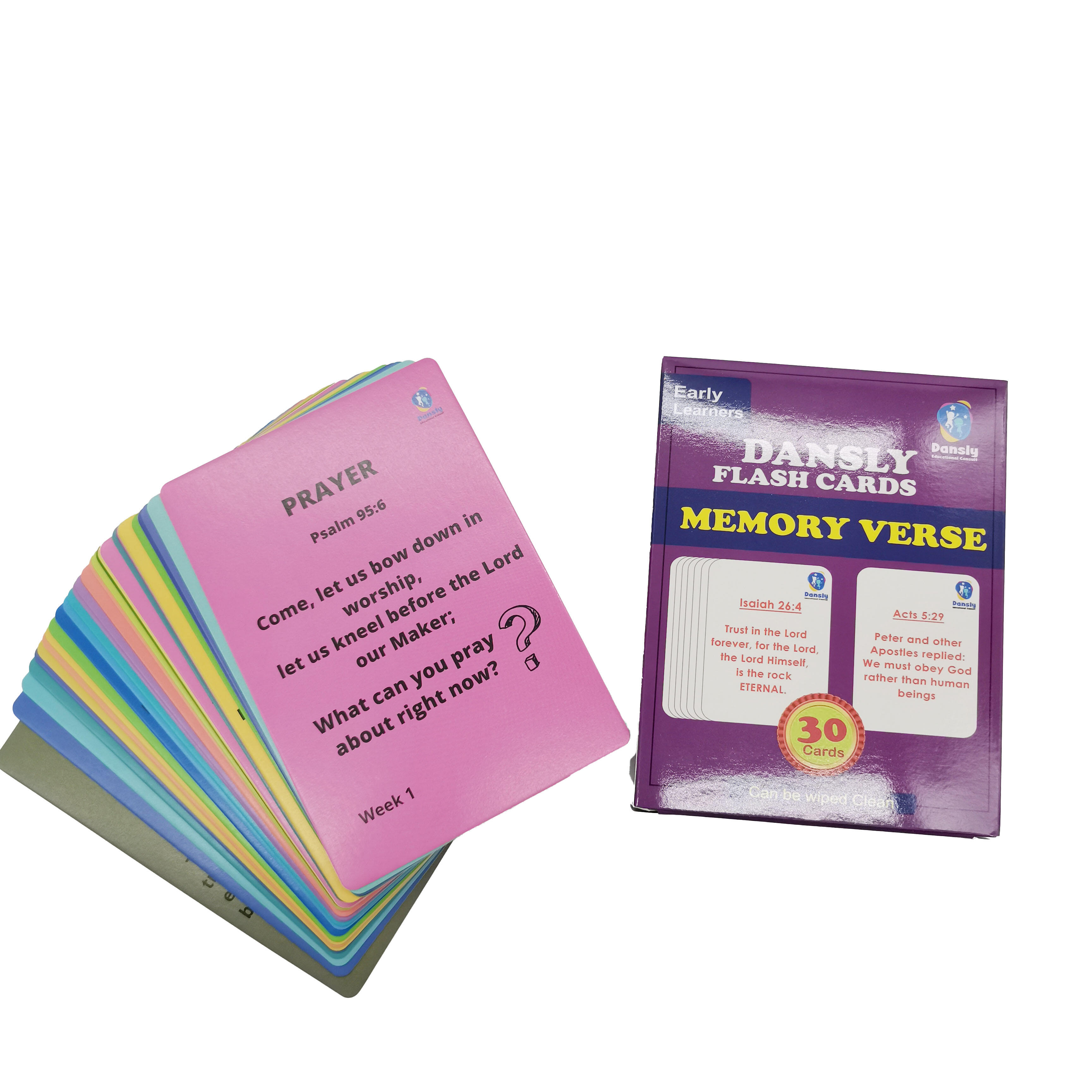 OEM Custom DANSLY Early Learners Educational Flash Card Set for Toddlers Wholesale Manufacturer