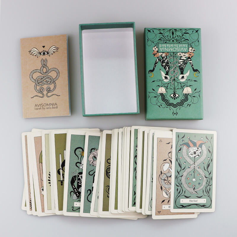 Avisomnia Tarot Deck Dark Fantasy Art with Esoteric Symbolism Guidebook OEM ODM