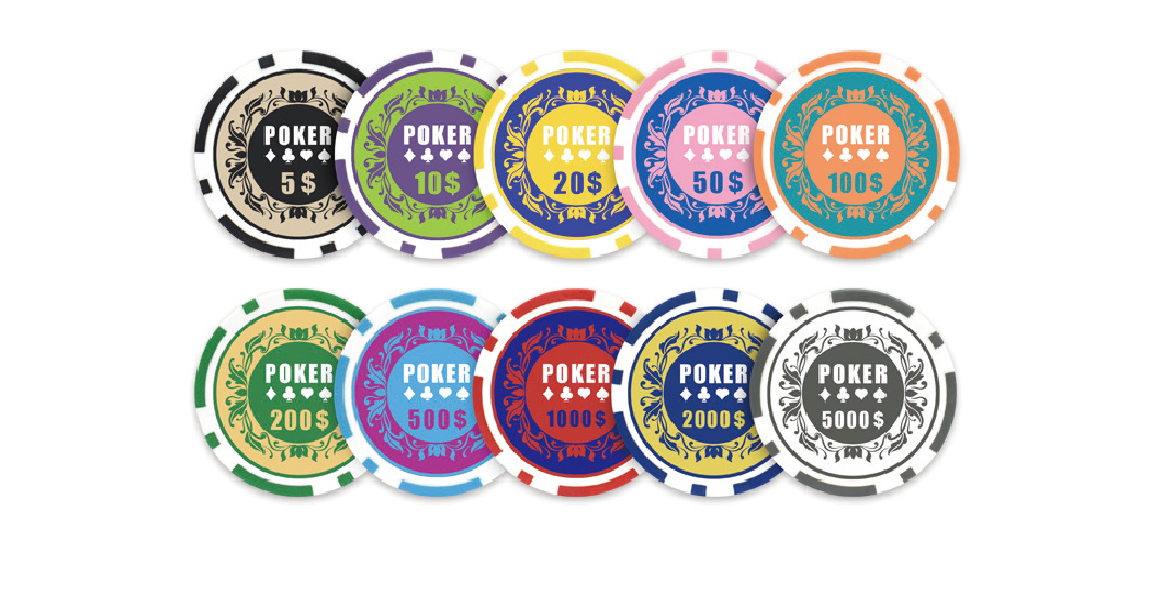 Premium Composite Poker Chips 11.5g Casino Grade Metal Insert Custom OEM