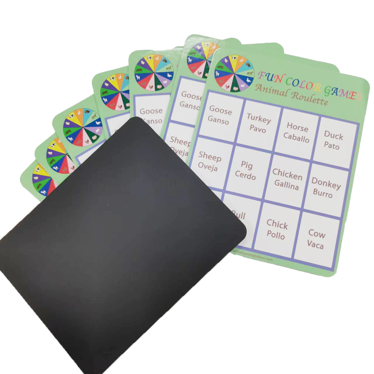OEM Custom FUN COLOR GAMES Animal Roulette Learning Cards for Kids Wholesale Educational Game Manufacturer