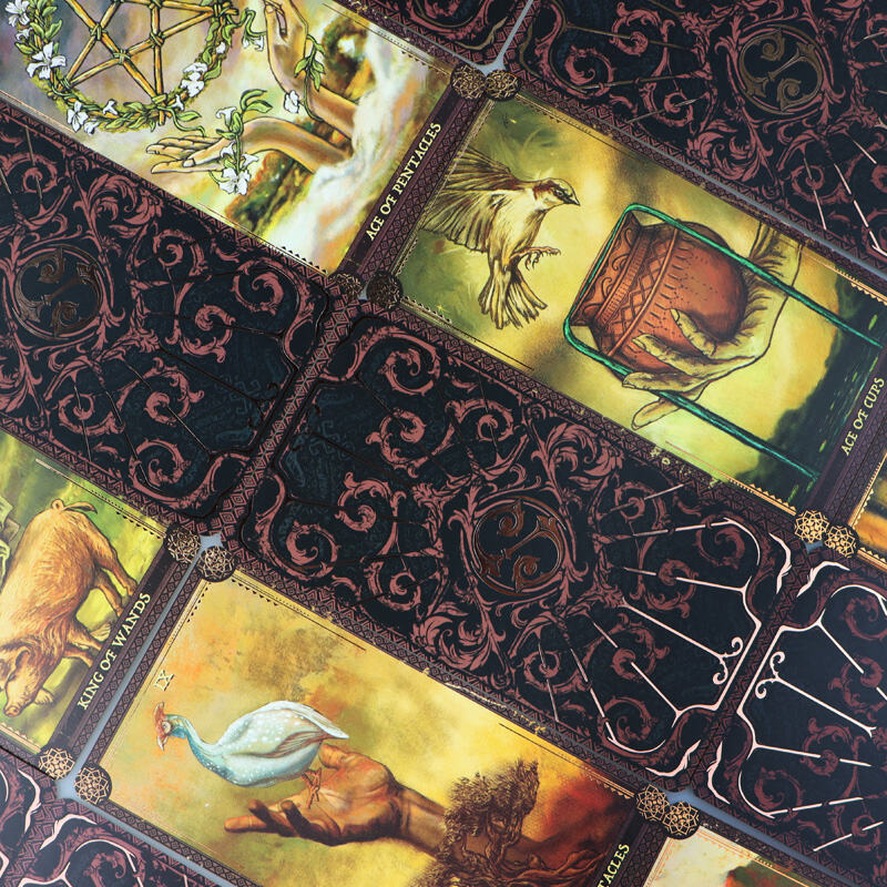 Luxury Vintage Tarot Deck 78 Cards Gold Foil Edges Collector Set OEM