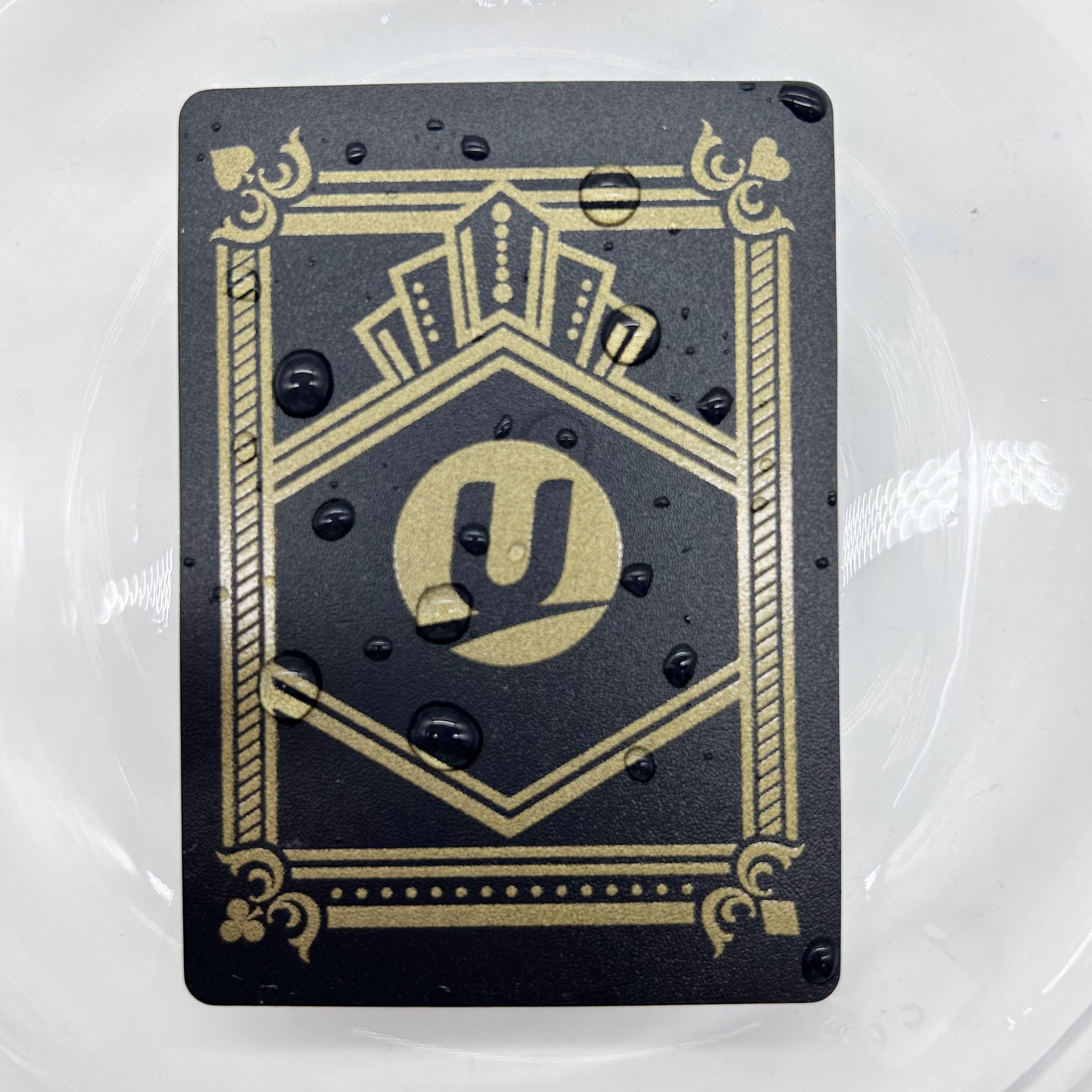 Matte Black Gold Foil PVC Playing Cards with Custom Quote & Gift Box OEM ODM