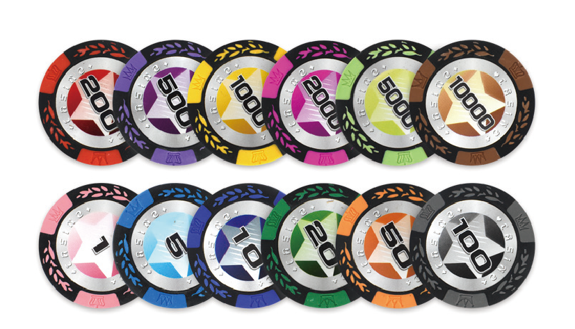 Premium Composite Poker Chips 11.5g Casino Grade Metal Insert Custom OEM