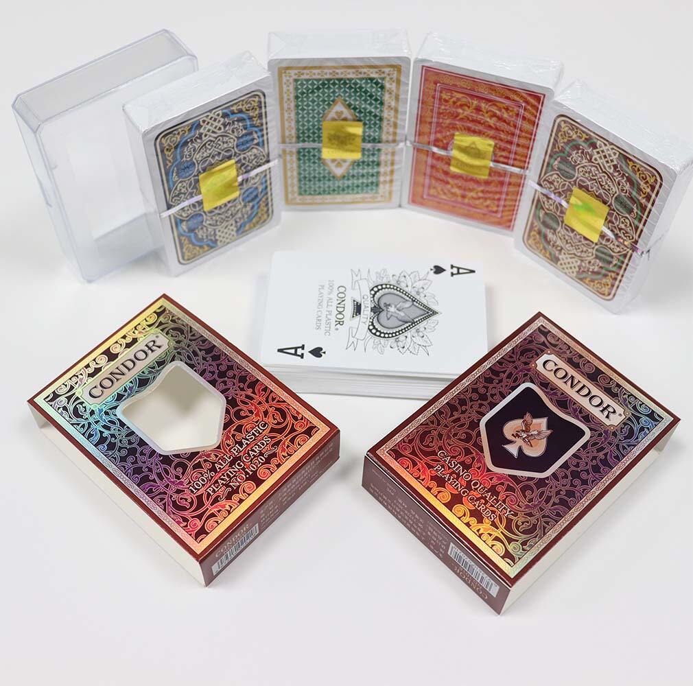 CONDO UV Printed PVC Playing Cards with Vintage Window Box Custom OEM ODM