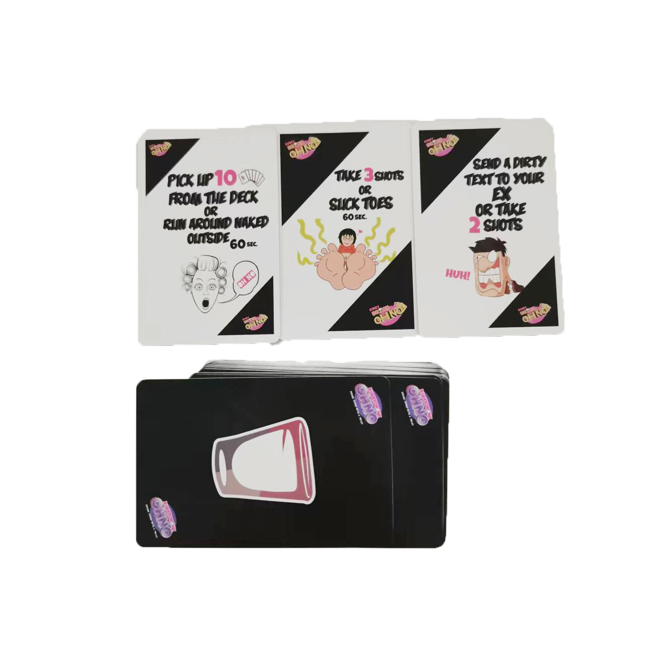 OEM Custom KinkyDrunk Oh No Adult Party Drinking Card Game Manufacturer Wholesale Party Game Cards Chensheng Printing Custom TCG and Board Games