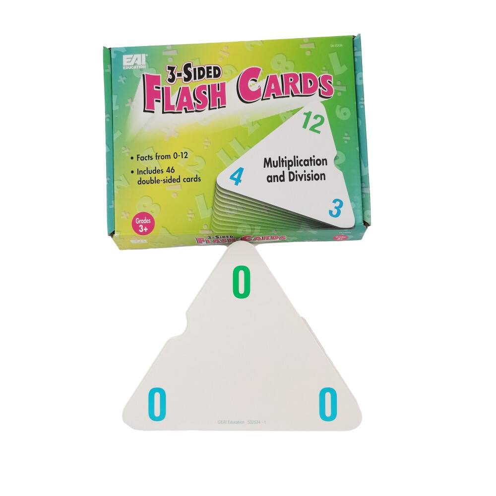 OEM Custom EAI 3-Sided Multiplication and Division Learning Flash Cards Wholesale Manufacturer