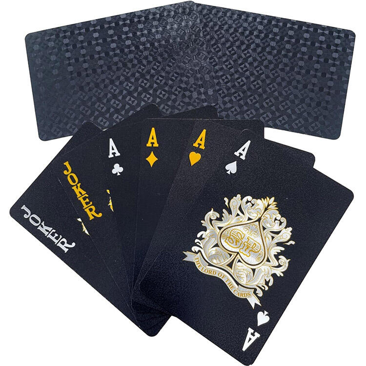 Luxury Gold Foil & Silver Foil PVC Playing Cards Custom Designs OEM ODM