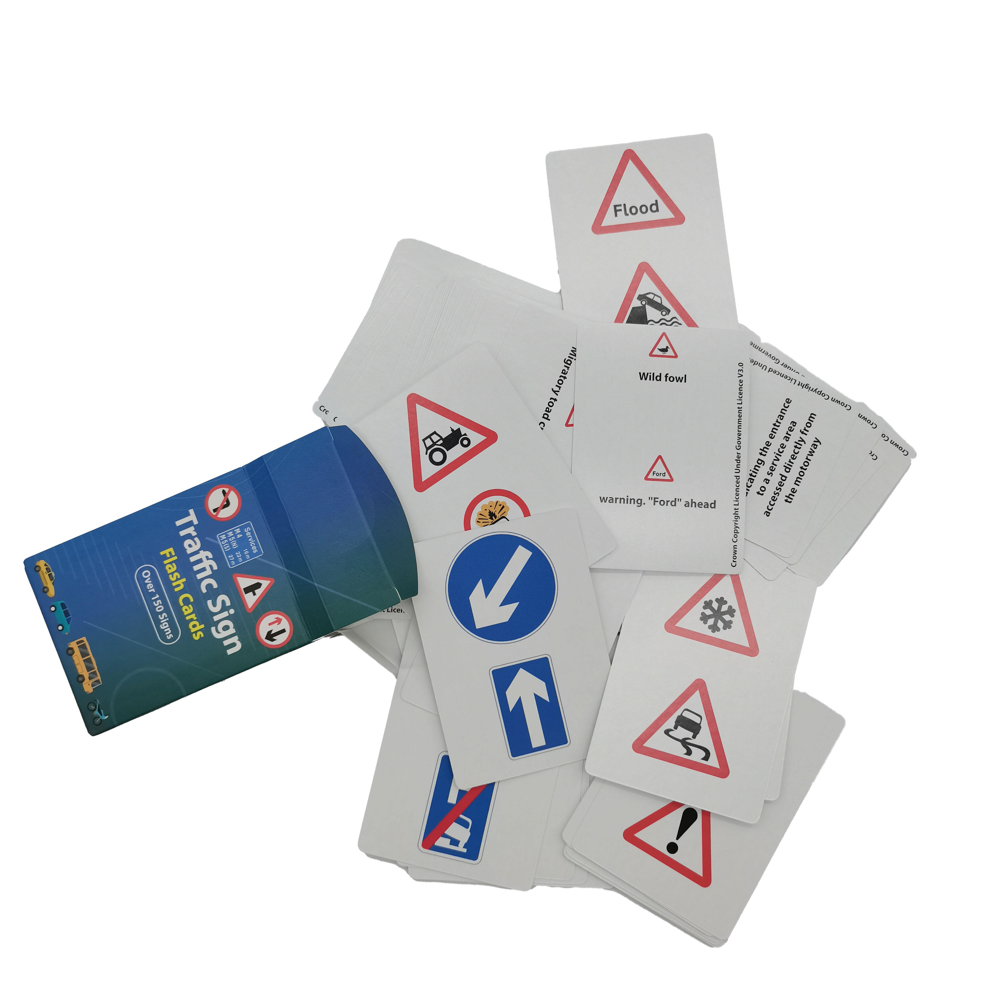 OEM Custom Traffic Sign Flash Cards Educational Learning Tool for Driving Schools Wholesale Manufacturer