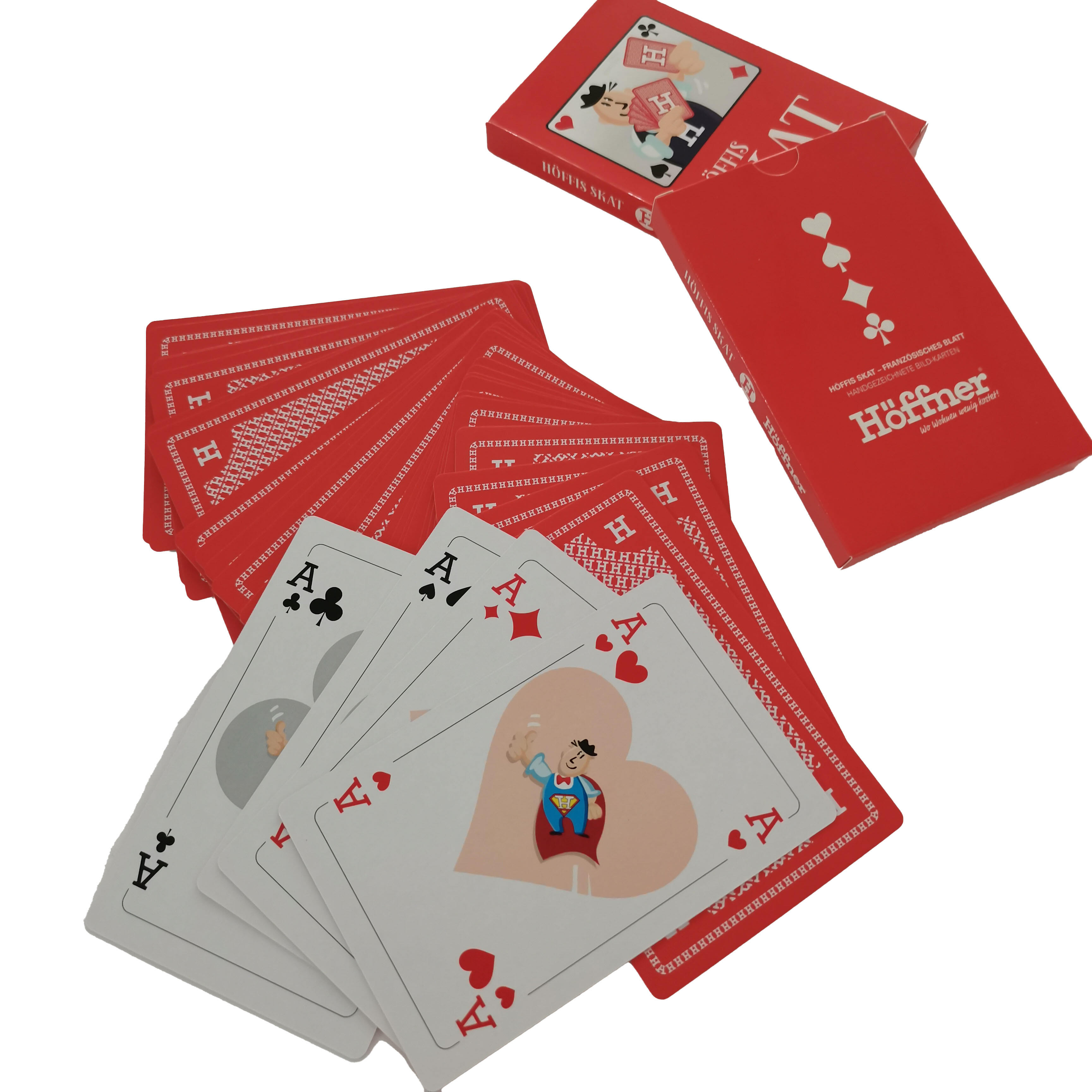 Manufacturer ODM OEM Custom Professional Skat PVC Playing Cards 32 Card Set