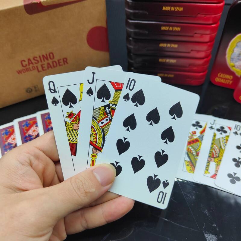 100% Plastic Poker Cards in Protective Tin Box - Casino Grade & Waterproof