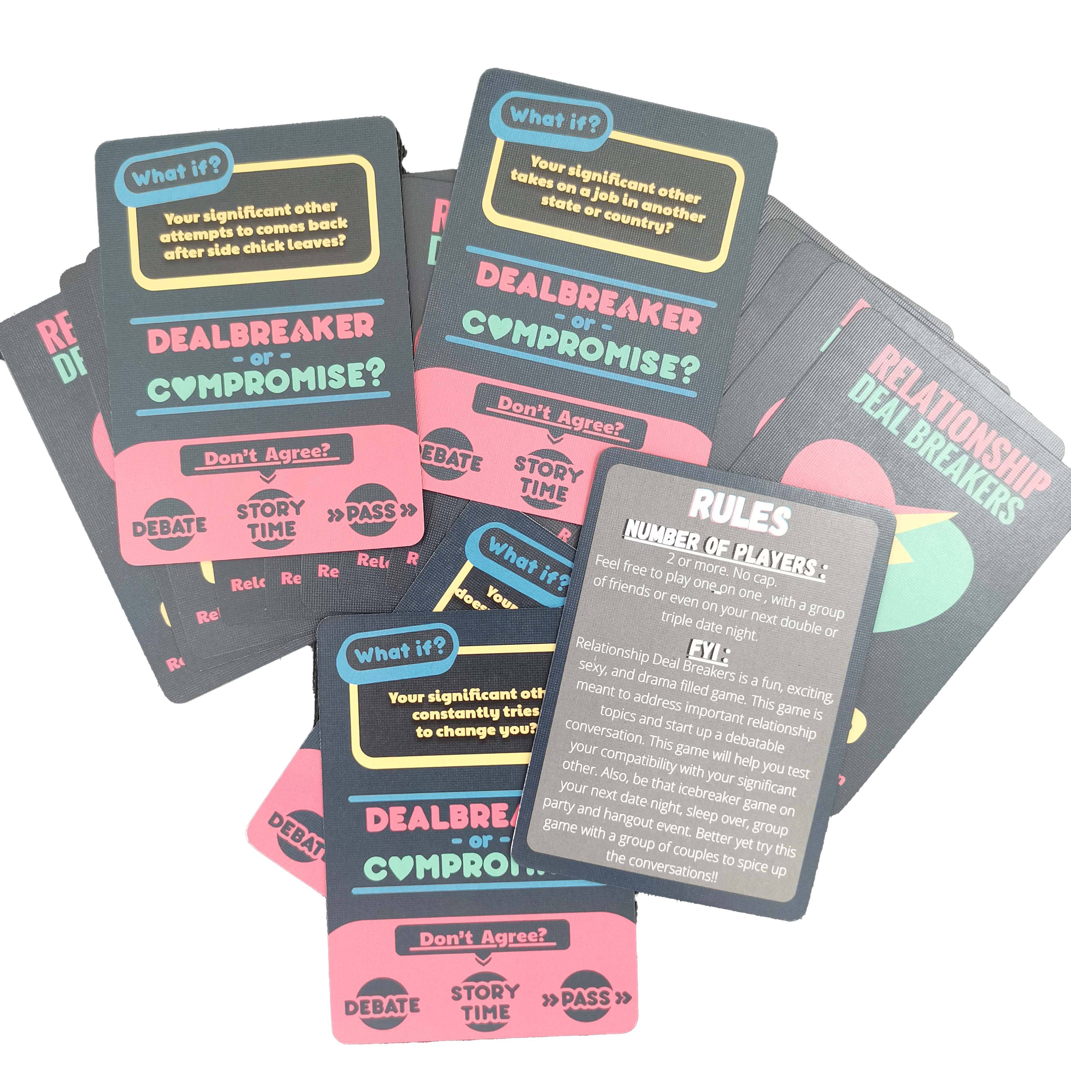 OEM Custom Relationship Deal Breakers Party Card Game for Social Gatherings – Manufacturer & Wholesale Supplier