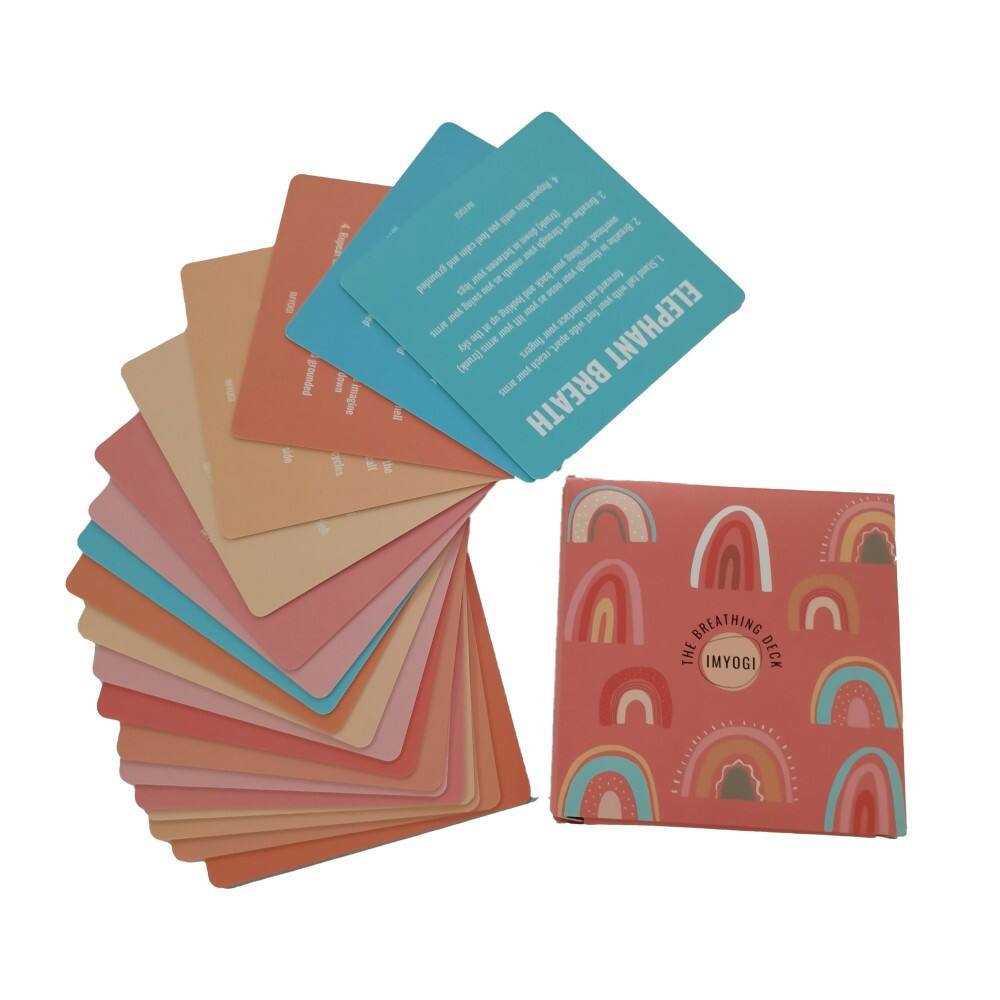 OEM Custom IMYOGI Breathing Exercise Learning Cards Manufacturer Wholesale Mindfulness Card Set for Kids and Adults