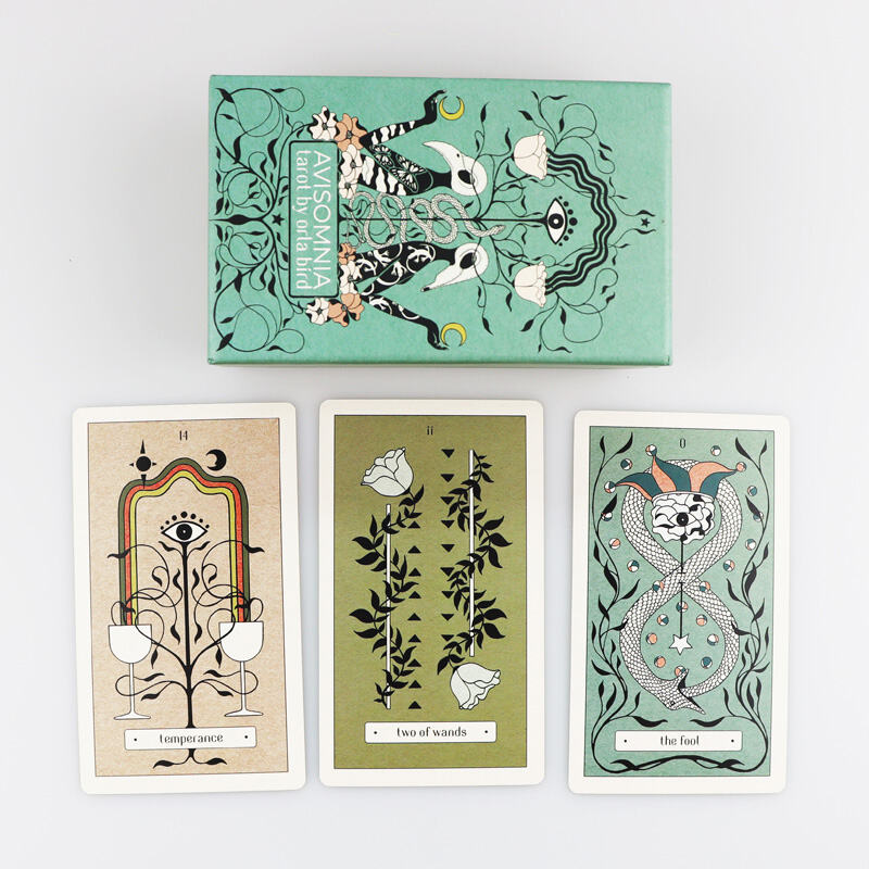 Avisomnia Tarot Deck Dark Fantasy Art with Esoteric Symbolism Guidebook OEM ODM