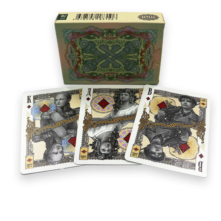 Russian Vintage 310g German Black Core Poker Cards - Professional Grade