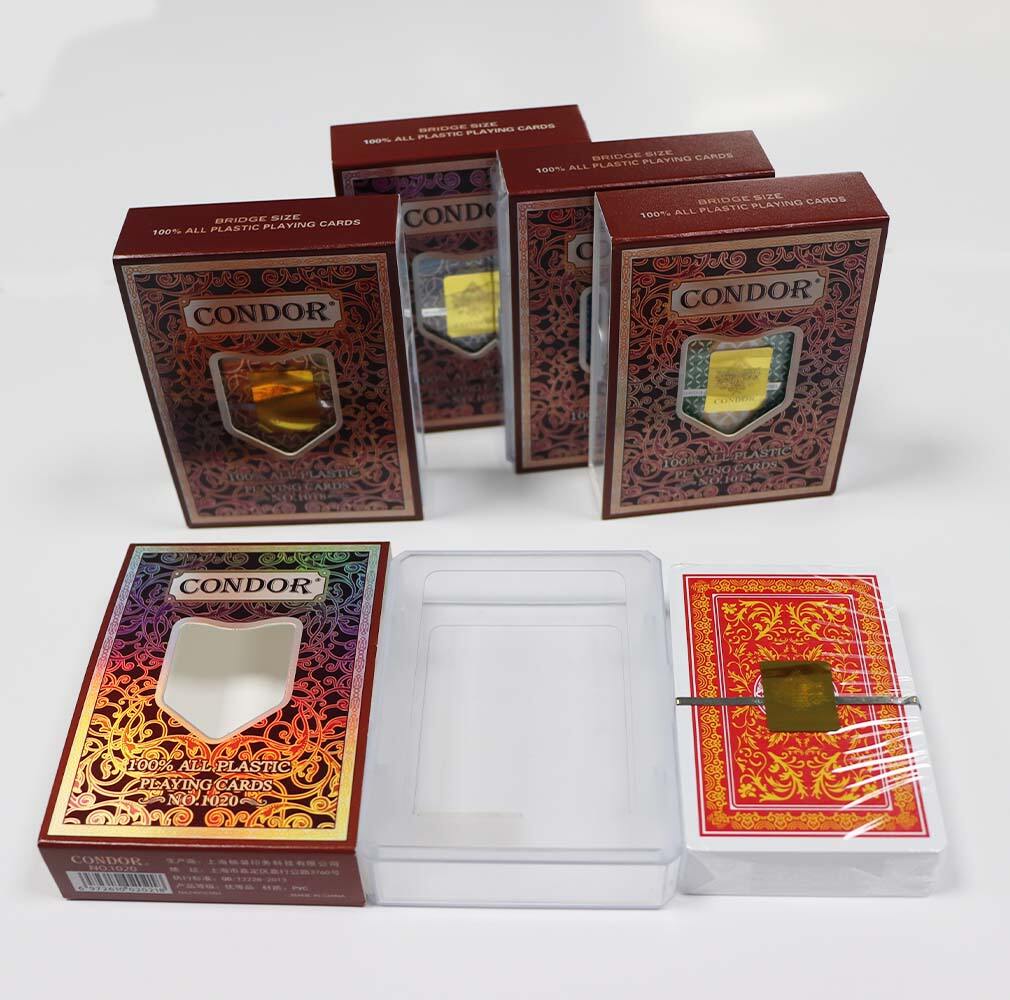 CONDO UV Printed PVC Playing Cards with Vintage Window Box Custom OEM ODM