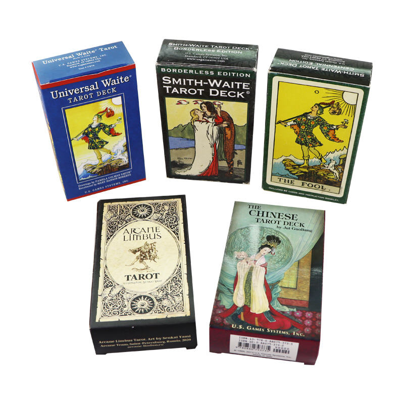 Luxury Vintage Tarot Deck 78 Cards Gold Foil Edges Collector Set OEM