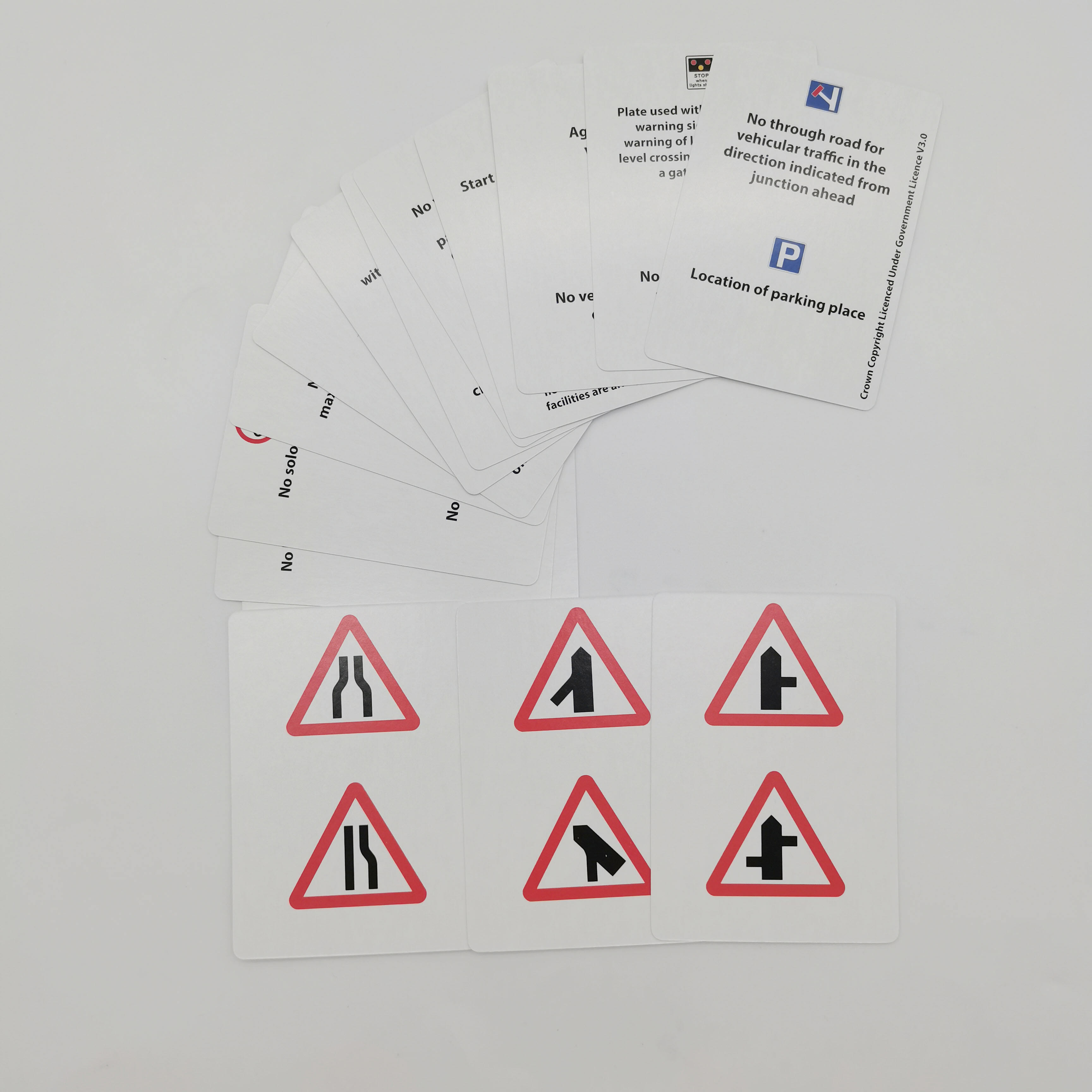 OEM Custom Traffic Sign Flash Cards Educational Learning Tool for Driving Schools Wholesale Manufacturer