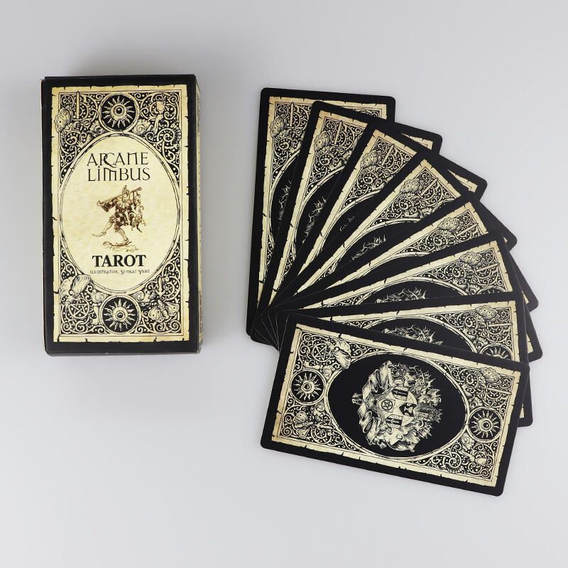 Arcanum Limbus Gothic Etching Tarot Deck, 78 Cards Aged Paper, Custom OEM/ODM