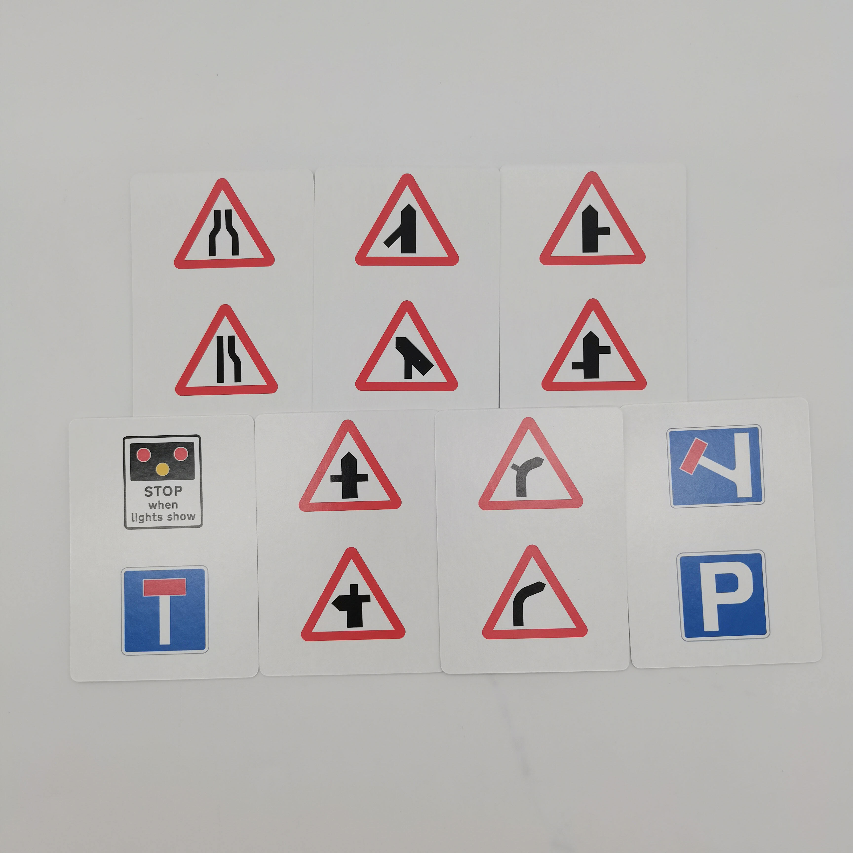 OEM Custom Traffic Sign Flash Cards Educational Learning Tool for Driving Schools Wholesale Manufacturer