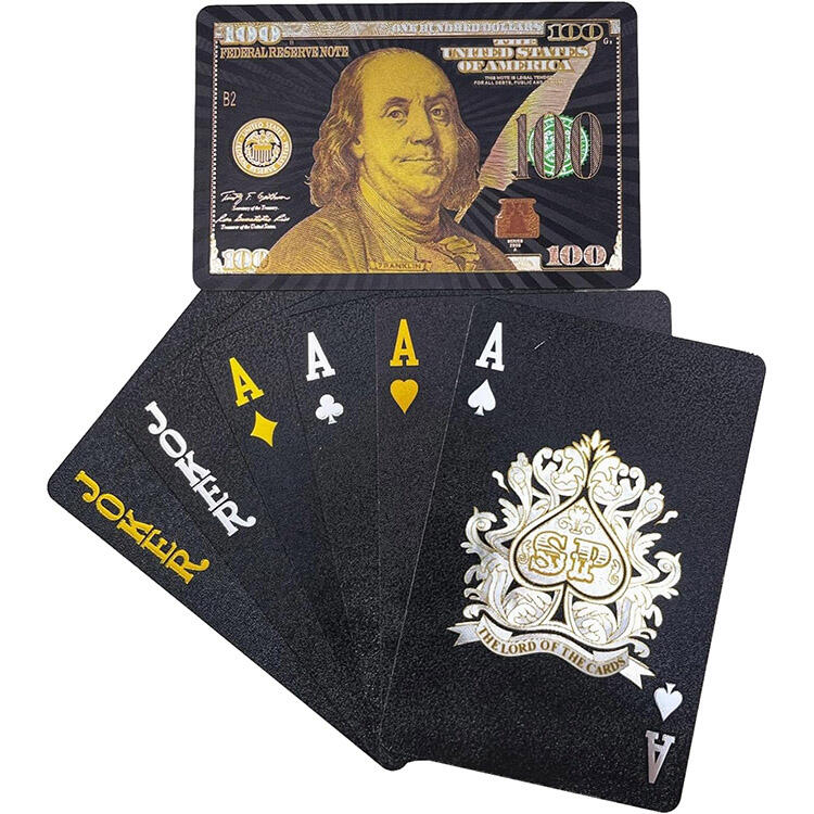 Luxury Gold Foil & Silver Foil PVC Playing Cards Custom Designs OEM ODM
