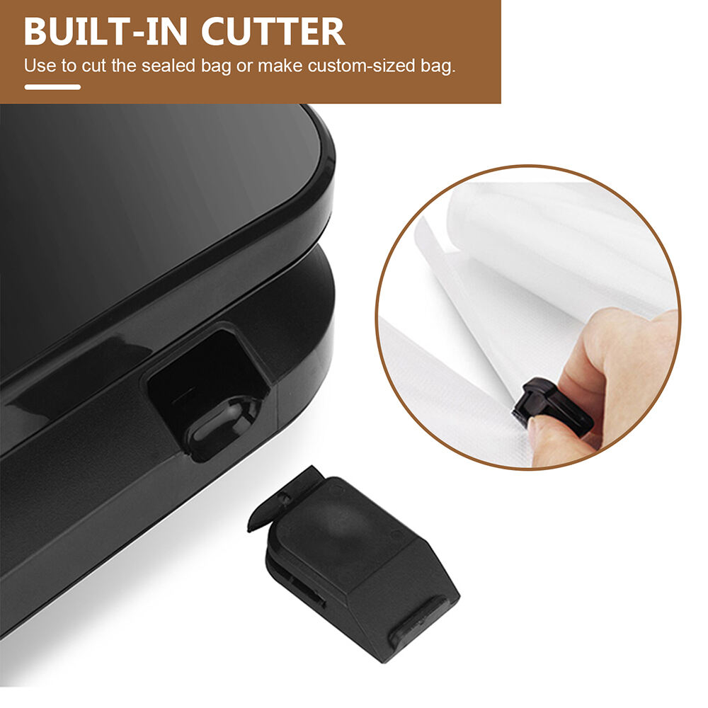 VS6680S Sellador al Vacío Totalmente Automático con Bandeja Drenable Extraíble, Corte Incorporado, Modos Seco y Húmedo, Configuración de Presión Normal y Suave, Manguera Accesorio para Recipientes y Botellas