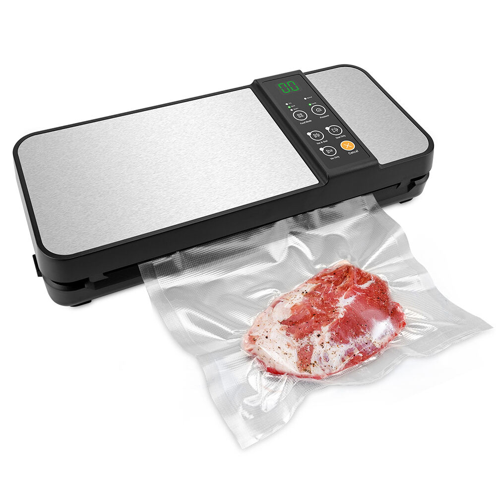 VS6609X Vacuum Sealer na may Built-In Roll Storage, Built-in Cutter, Bilang-bilang ng Natitirang Oras ng Pag-seal, Mode ng Tahana & Basa & Super Basa, Normal & Gentle Pressure Setting, Pulso Function & Accessory Hose para sa mga Lalagyan at Botilya