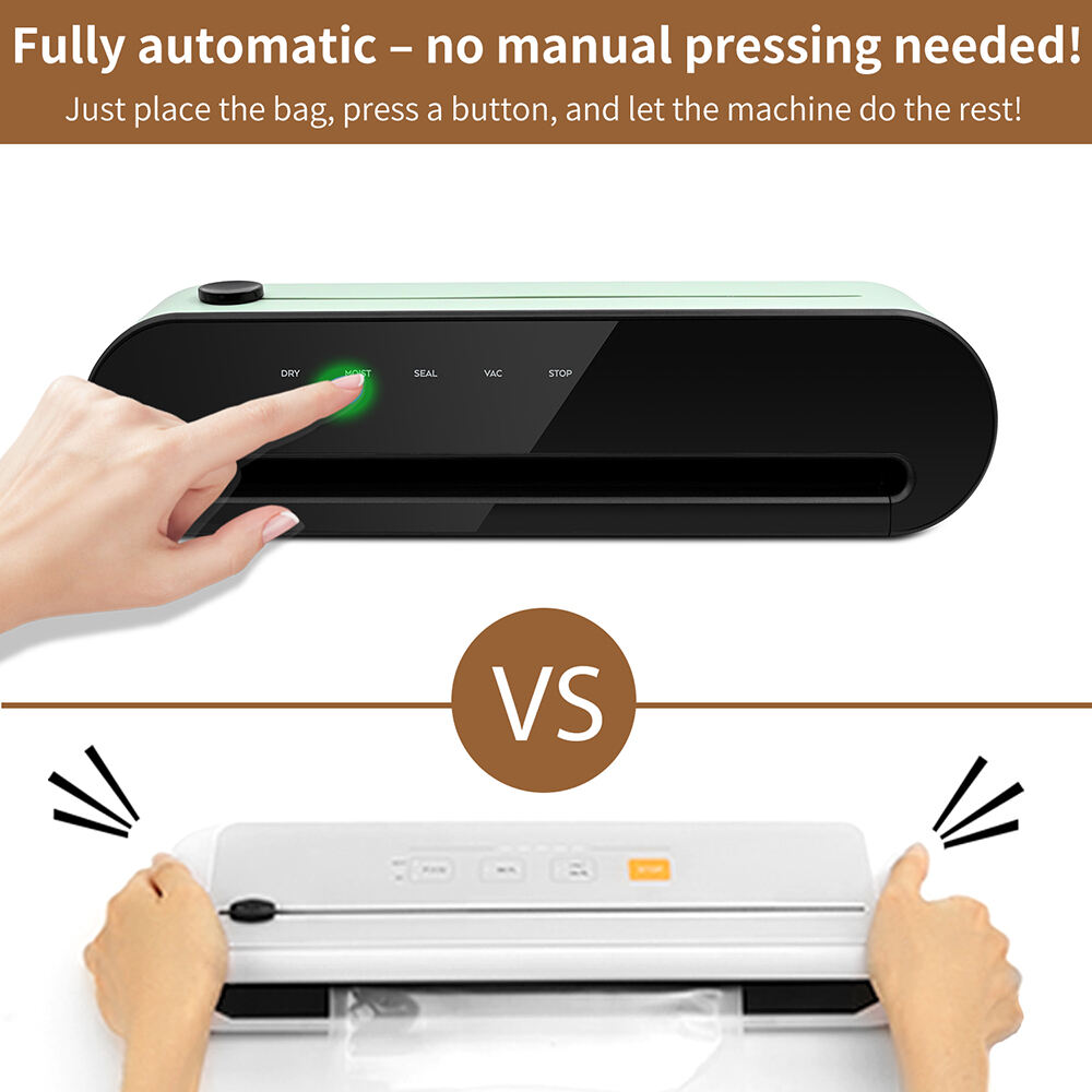 VS2206 Compact Fully Automatic Vacuum Sealer with Built-in Cutter, Removable Drip Tray, Dry & Moist Modes, Accessory Hose for Containers and Bottles