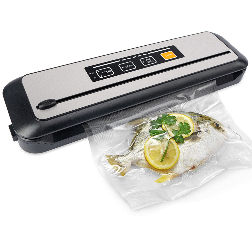VS6621X Scelleur sous vide compact avec coupeur intégré, modes sec et humide, fonction impulsion et flexible d'accessoire pour récipients et bouteilles