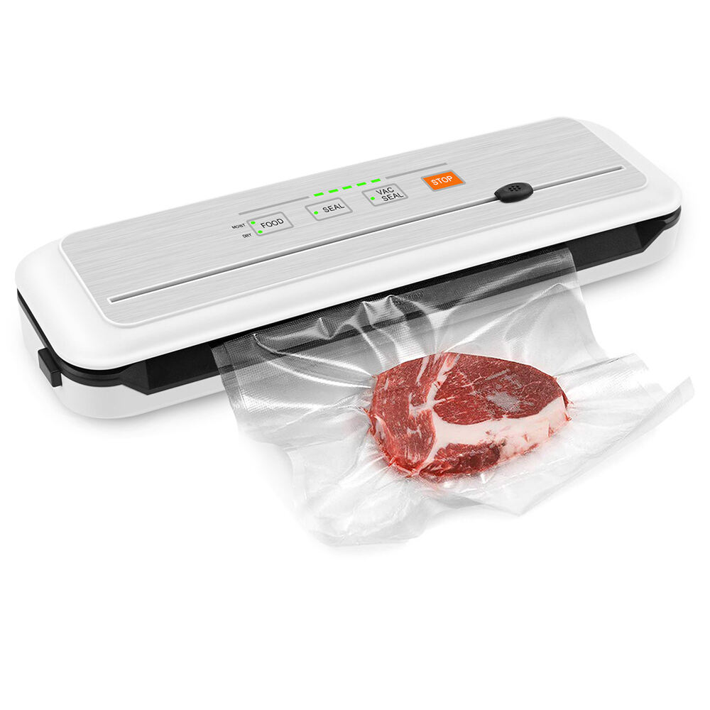 VS6621X Scelleur sous vide compact avec coupeur intégré, modes sec et humide, fonction impulsion et flexible d'accessoire pour récipients et bouteilles