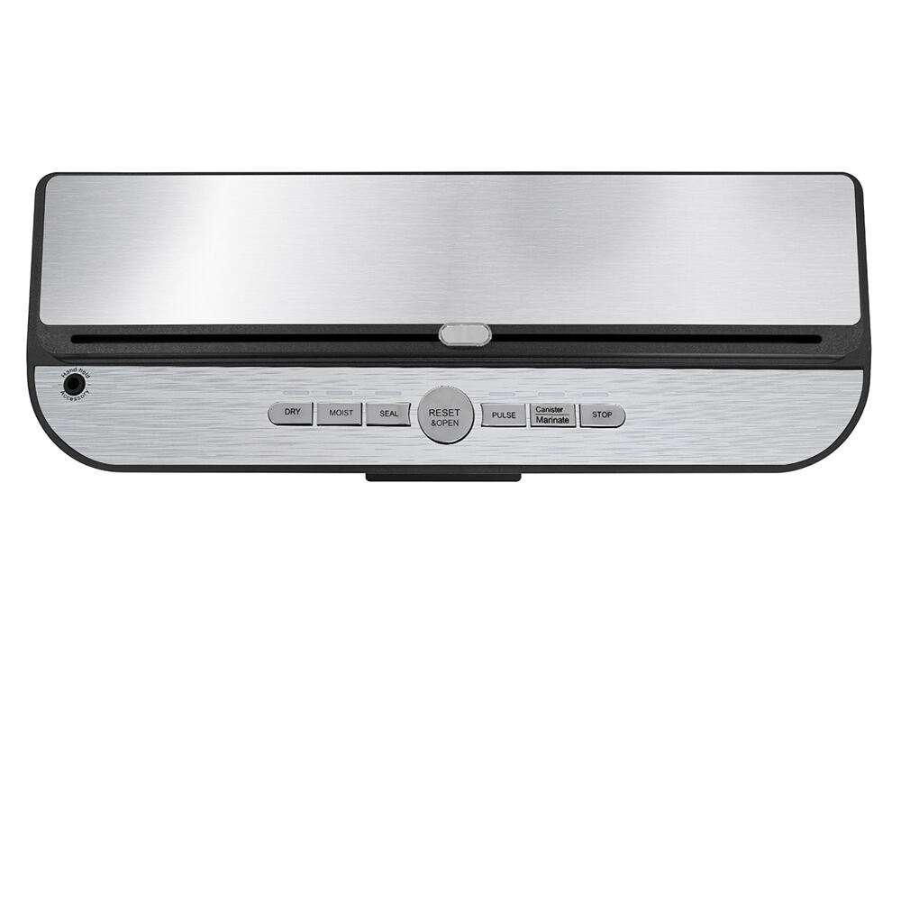 VS6685J Scelleur sous vide entièrement automatique avec stockage de rouleau intégré, coupeur intégré, plateau à gouttes amovible, modes Sec & Humide, fonction Impulsion & flexible accessoire pour contenants et bouteilles