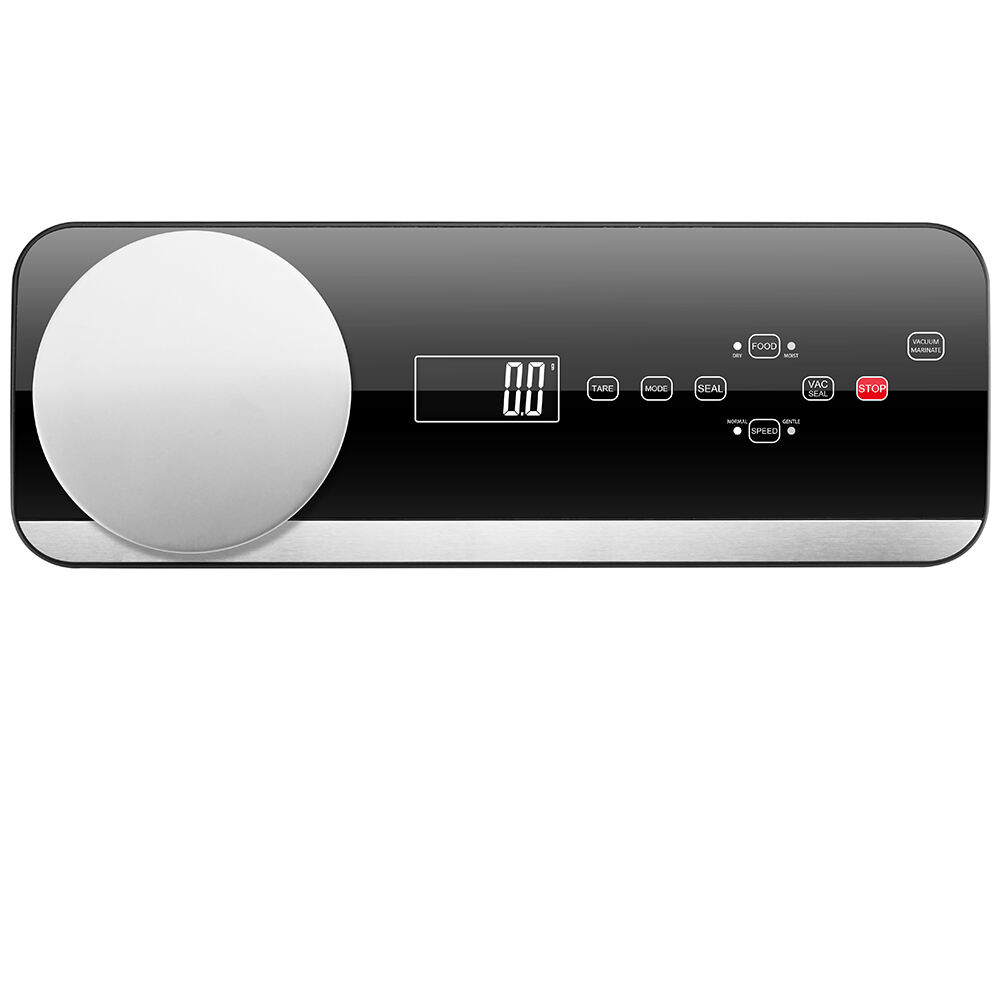 VS6680M Sellador Vacío Automático Completo con Báscula Digital, Bandeja Drenable Extraíble, Cuchilla Incorporada, Modos Seco y Húmedo, Configuración de Presión Normal y Suave, Manguera Accesorio para Contenedores y Botellas