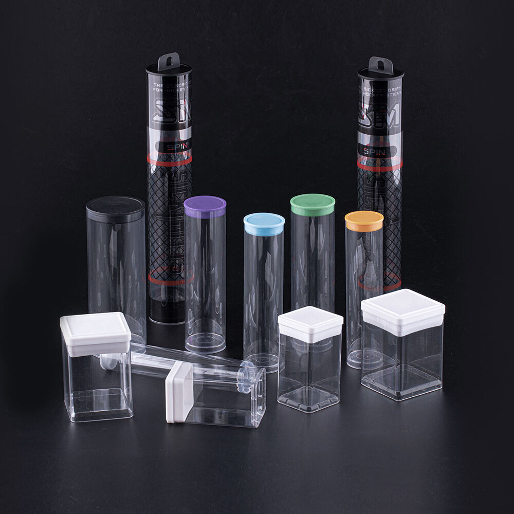 Round plastic packaging tubes