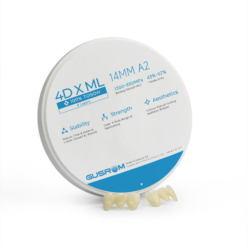 Gusrom 4D X ML Zirconia Block-100% TOSOH Multilayer Zirconia