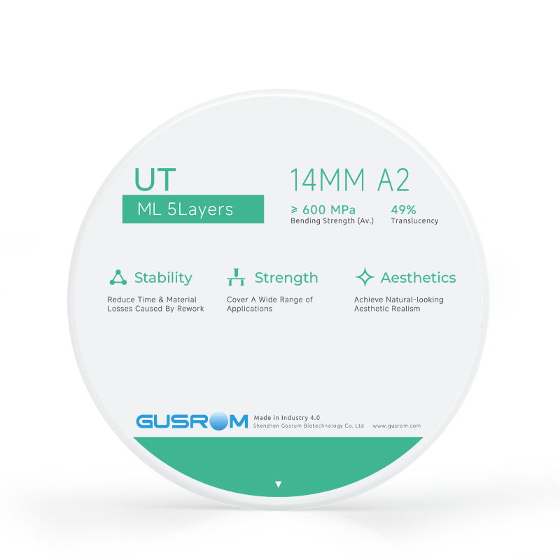 Gusrom UT ML multilayer zirconia block-for aesthetic anterior restorations