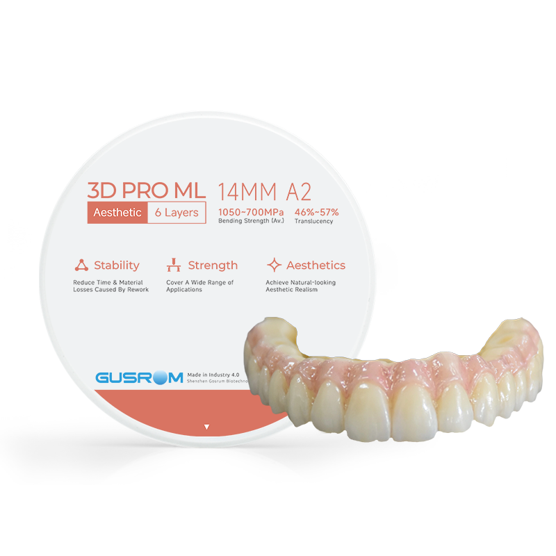 Gusrom 3D PRO ML Aesthetic Zirconia Disc-for Natural Zirconia Teeth