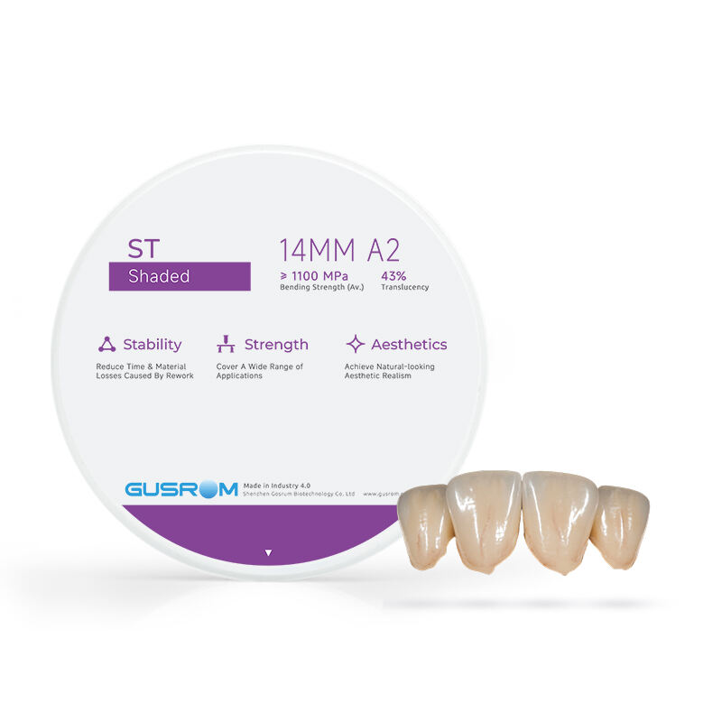 Gusrom ST Shaded Zirconia Block-Time-saving Dental Restorative Material