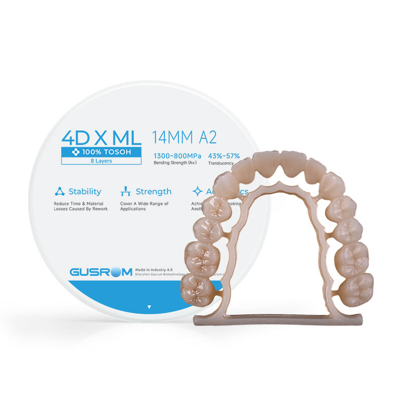 Gusrom 4D X ML Zirconia Block-100% TOSOH Multilayer Zirconia