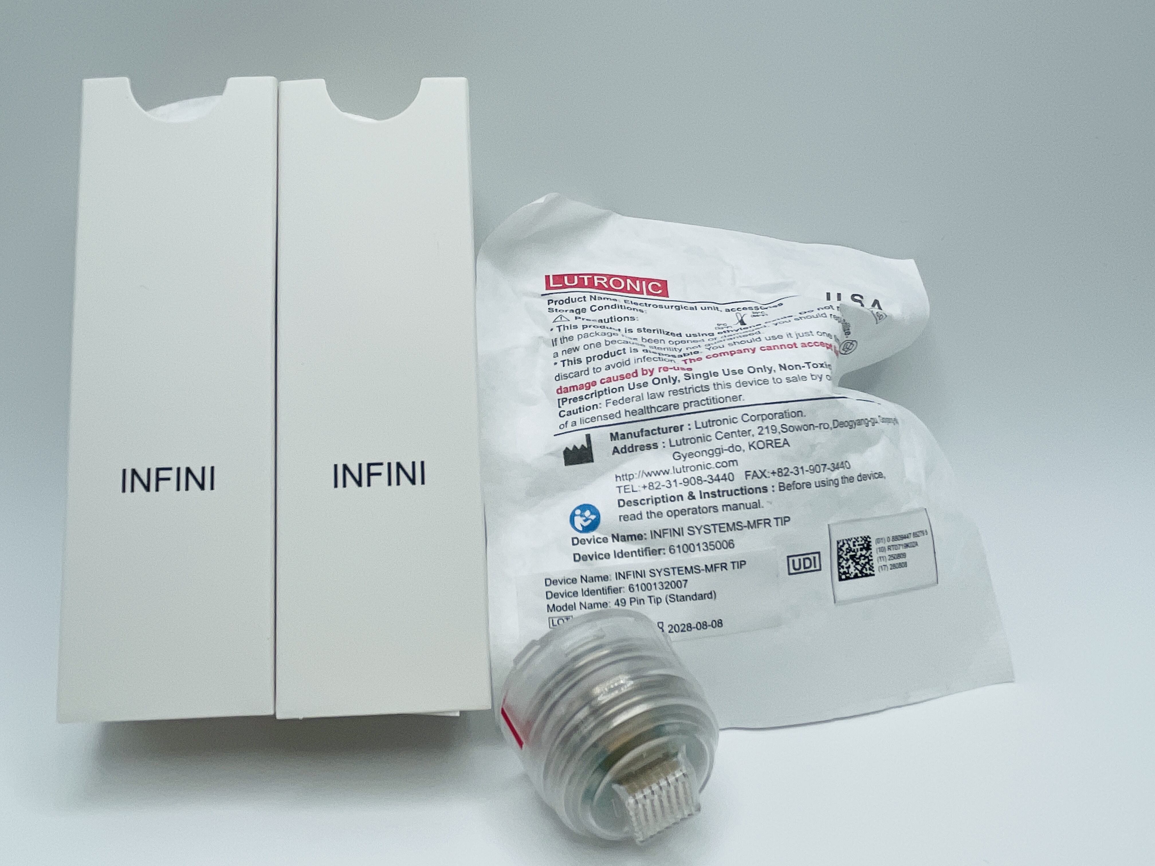 Ujung Lutronic Infini 49 untuk mikroneedling RF, kartu terisolasi 49 pin Lutronic Infini