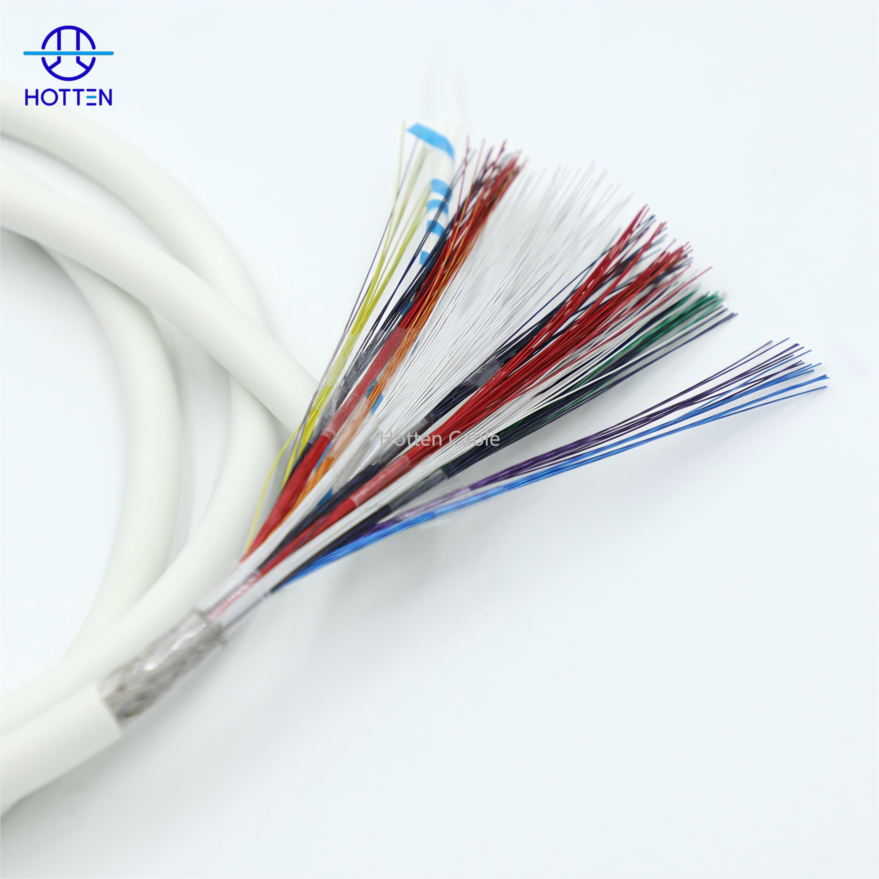 208-Core Ultrasound Probe Cable｜High-Flex Medical Cable｜Customizable Jacket Materials (PVC/TPU/TPEE/Silicone/PUR)
