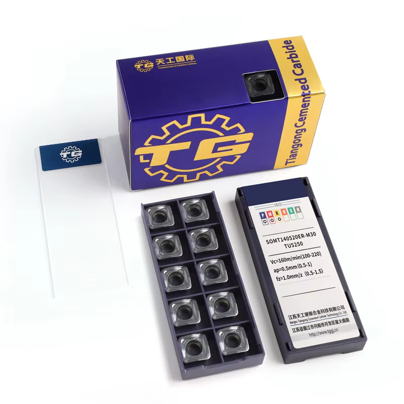 product tg somt140520er m30 tu5250 cnc carbide insert for general milling machine high feed milling cutter insert oem-1