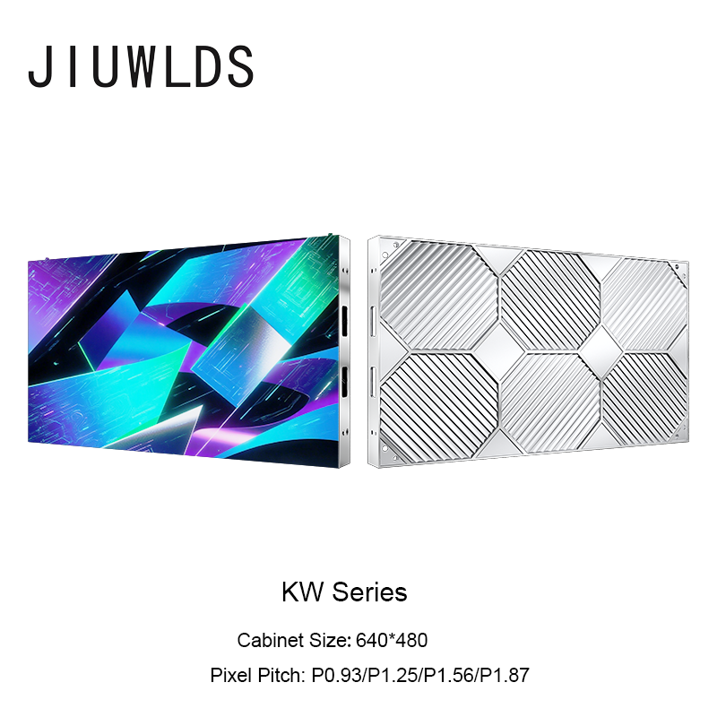JIUWLDS Ultra Mín Píosa P0.9375 Scáileán Taispeántais LED Saincheaptha Laistigh Ard-Dhéanamh Dathanna Iomlána RGB do Bhalla Físeáin Tráchtála  