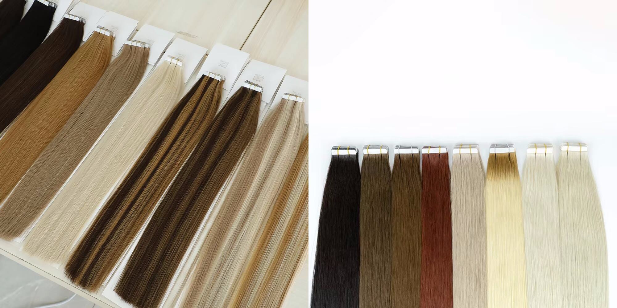 Salon Tape In Hair Extensions Full Cuticle Virgin Remy Human Hair invisible tape in human hair extension factory