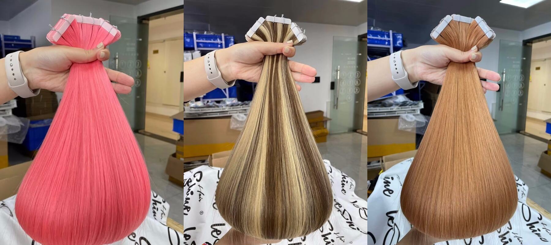 LeShine New Hair Extensions 100% Remy Tape In Human Hair Extension Tape In Hair Extensions details