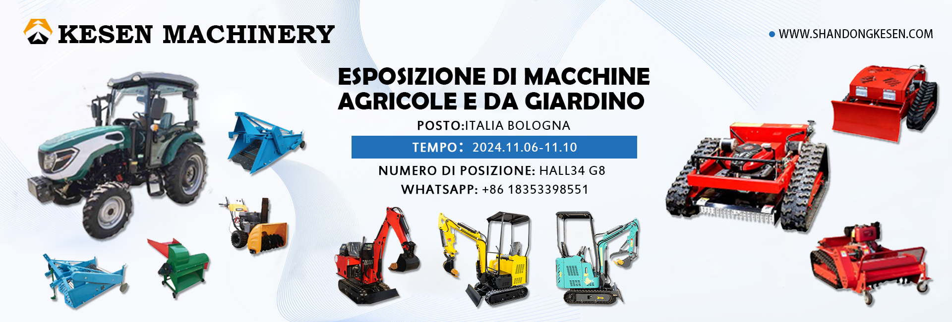 Kesen Machinery Will Participate in the Bologna Agricultural and Garden Machinery Exhibition