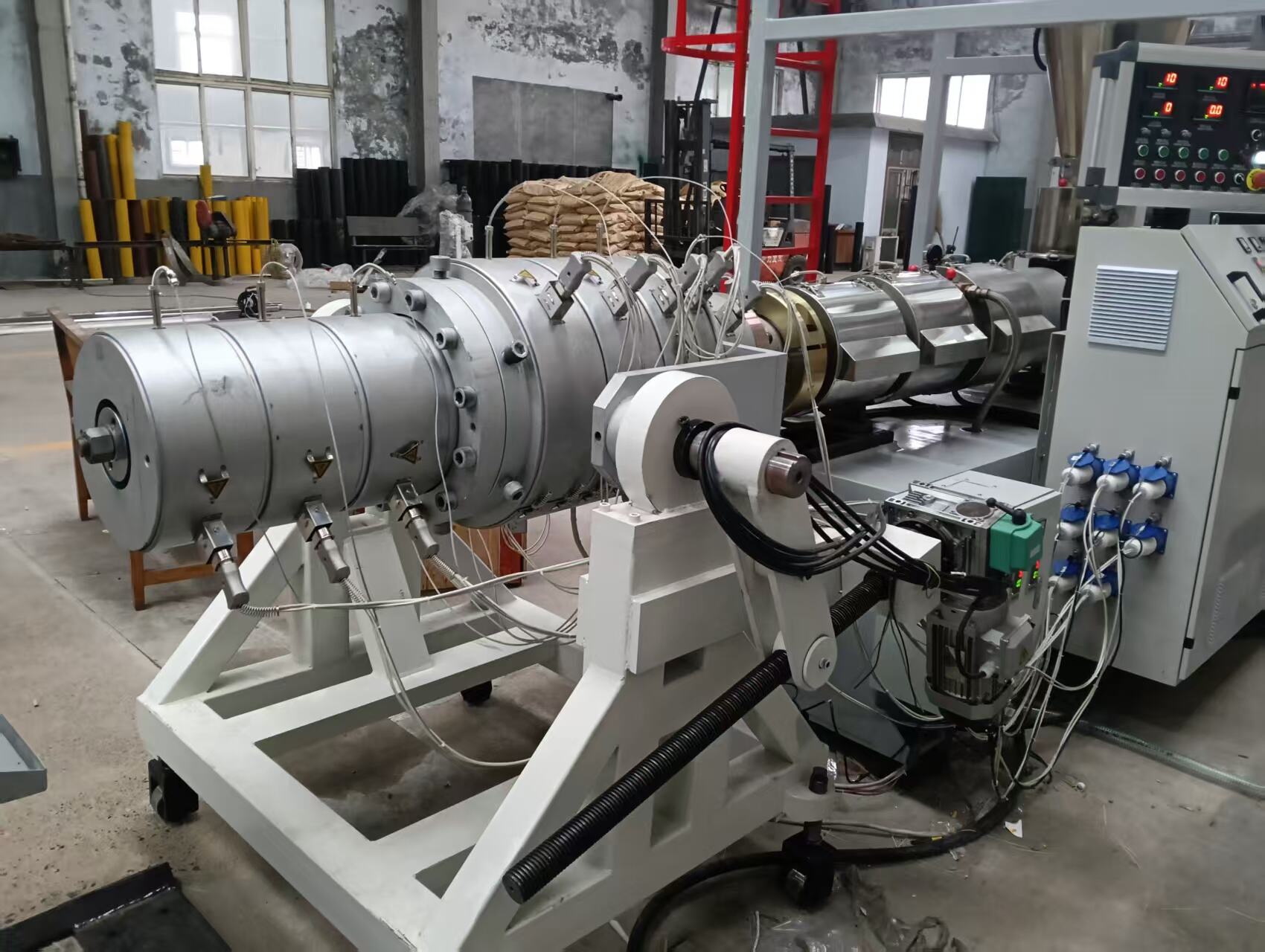 219 pvc pipe production line successfully lands in taian shandong  installation and commissioning progressing smoothly-2