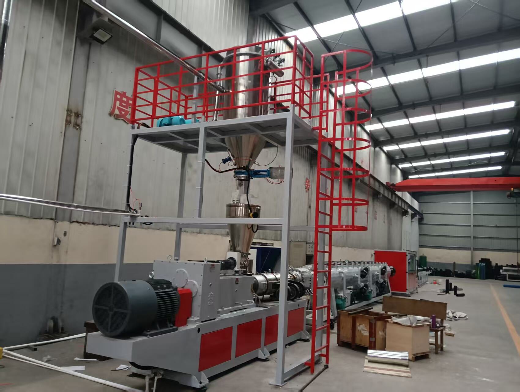 219 pvc pipe production line successfully lands in taian shandong  installation and commissioning progressing smoothly-3