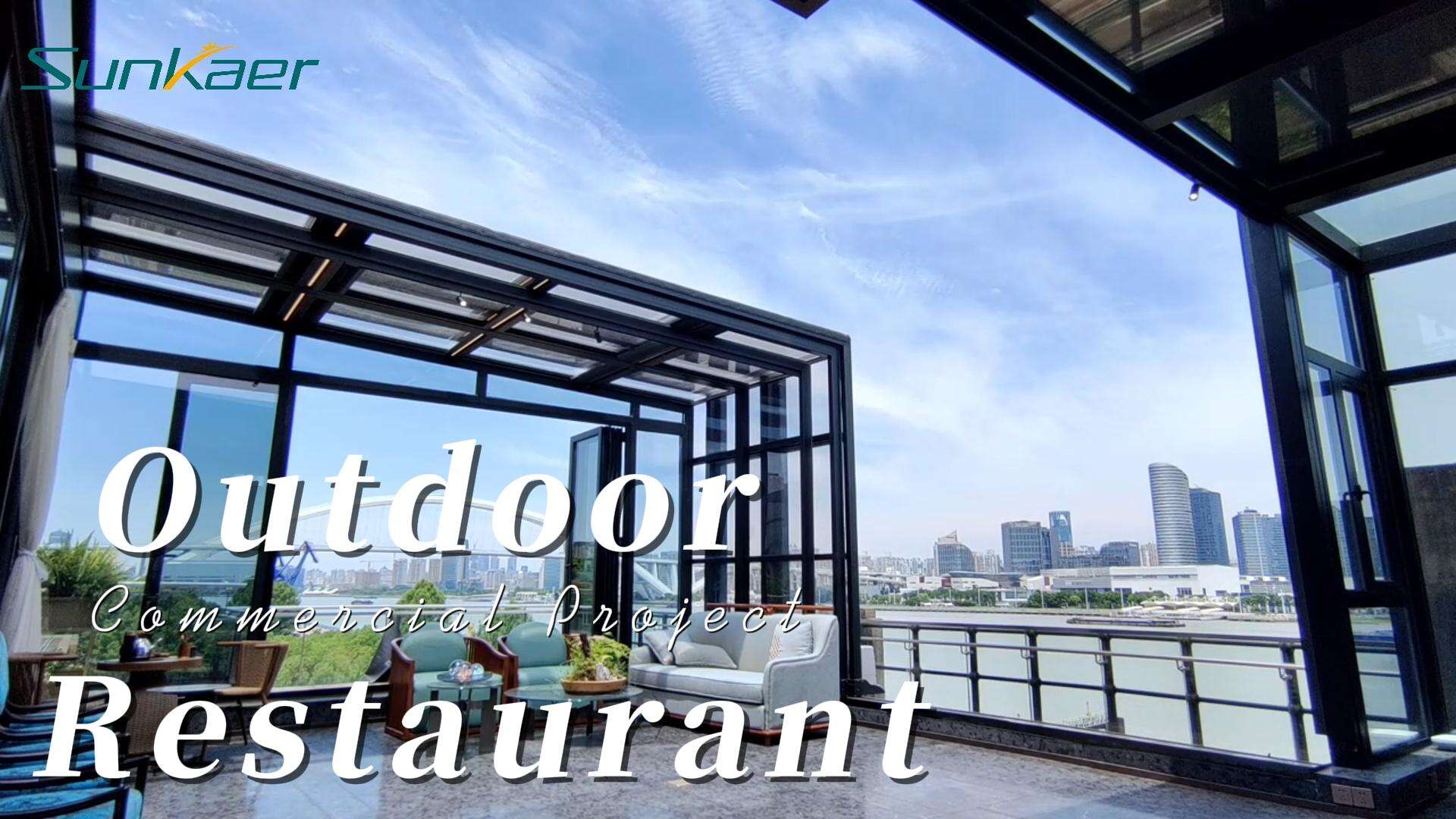 Retractable Sunroom for Outdoor Restaurant
