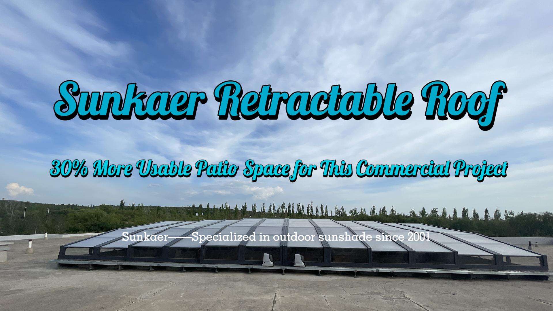 Sunkaer Retractable Roof — 30% More Usable Patio Space for This Commercial Project
