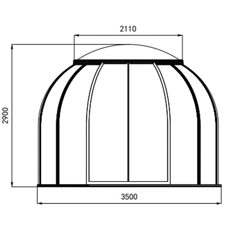Waterproof Hotel Resort Glamping Tent Polycarbonate Dome House